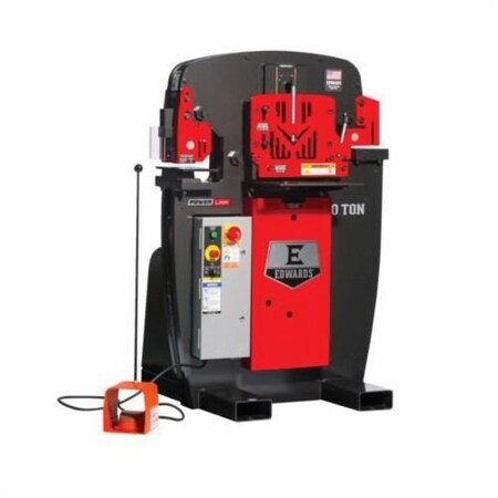 Edwards Ironworker, 50 Ton, 7 In Throat Depth, 3 X 3 X 38 In, 4 X 4 X 14 In Angle Shearing, Flat Bar IW50-3P380-AC500